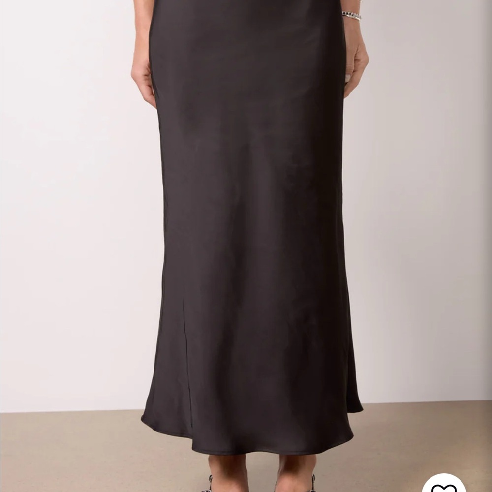 Evereve Black Maxi Slip Skirt for Work